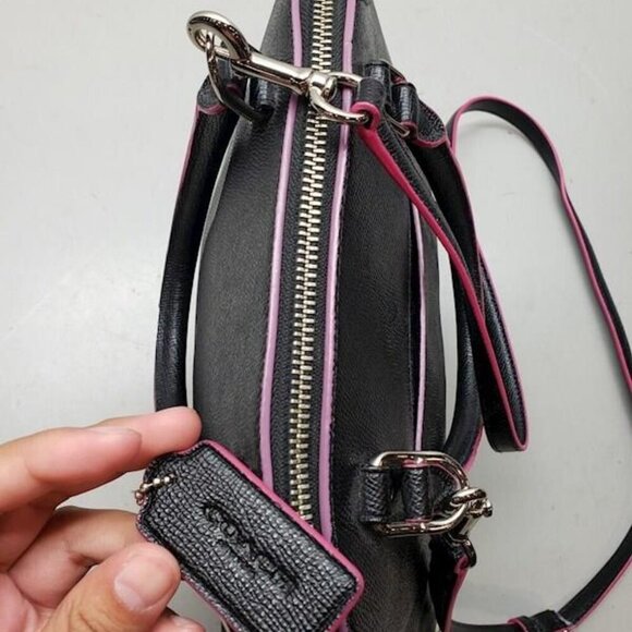 COACH (F13000) SIERRA SATCHEL CROSSGRAIN LEATHER WITH MULTI EDGEPAINT BAG - Picture 6 of 14